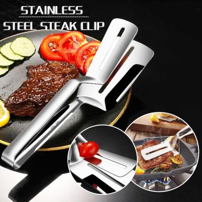 Stainless Steel Food Clip Multi-Functional Fried Fish Shovel Barbecue Kitchen Bread Steak Clip Gadgets I0G9