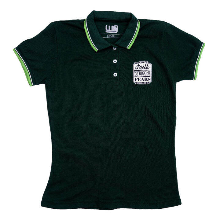 Worship Generation Let Your Faith Dark Green Womens Collared Shirt Lazada Ph 6291