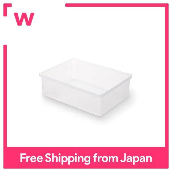 MUJI Polypropylene storage box, wide, medium, W50.5 x D37 x H16cm