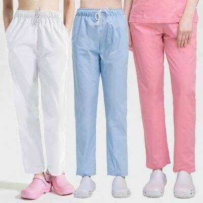 （PAPI PET）ชุด S-2XL เชือกผูกเอวยางยืดใช้ได้ทั้งชายและหญิง13สี,ชุดกระเป๋า3ใบพยาบาลเสริมสวยชุดขัดตัวในห้องแล็บชุดทำงานสำหรับสัตว์เลี้ยง