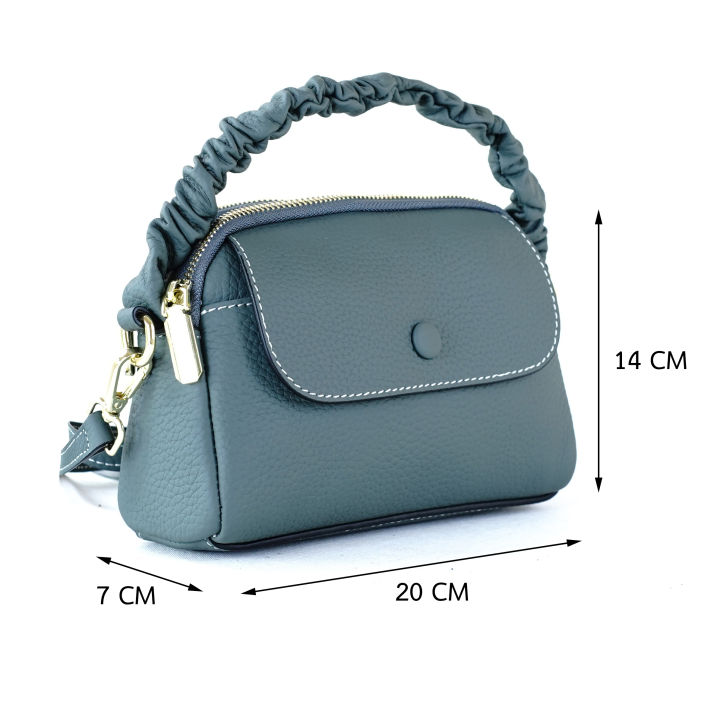 กระเป๋าหนังผู้หญิง-กระเป๋าหนังสะพายข้างผู้หญิง-สีเขียวรุ่น-b-gre-8841-chloe