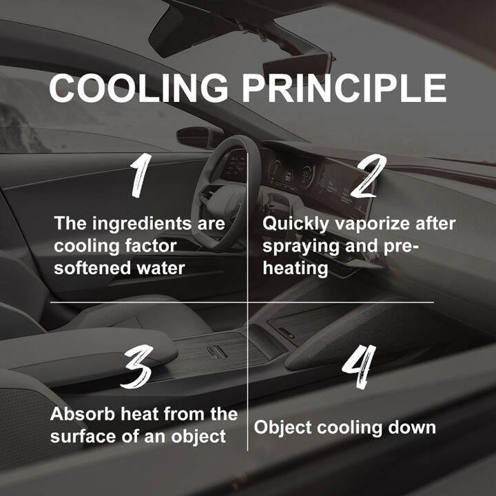 Instant Cooling Spray Automotive Refrigerant Cooling Agent Spray Car Freeze Spray Summer Car