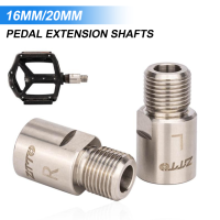 ตัวขยายแป้นจักรยาน Qaao 1คู่เหล็ก Molybdenum โครเมียมต่อแป้นจักรยาน16มม./20มม. สำหรับเพลา9/16 "อุปกรณ์เสริมจักรยานถนน MTB