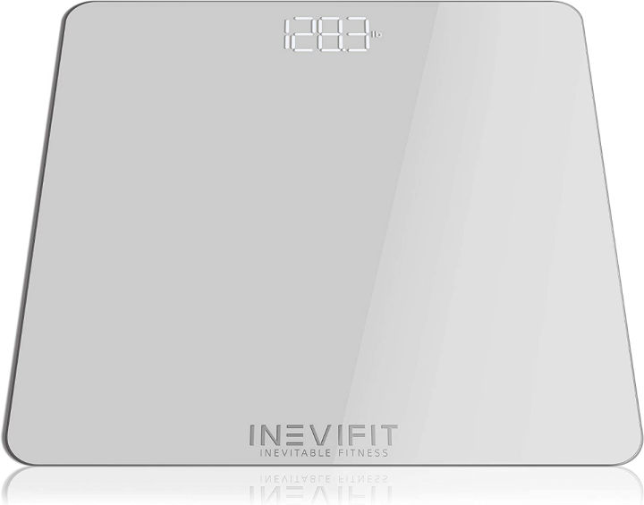 INEVIFIT BATHROOM SCALE, Highly Accurate Digital Bathroom Body Scale,  Measures Weight up to 400 lbs - Black 