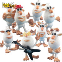 HB 【คลังสินค้าพร้อม】8ชิ้น/ถุง Booba Buba Pig Plush Doll Table Decoration Mold Toy