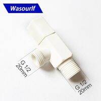 WASOURLF 1PCS Plastic G1/2 Male Thread White Filling Valve Bathroom Hardware Accessories Ceramic Cartridge Angle Valve Outdoor