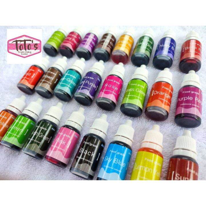 24pcs Liquid Food Coloring Set Lazada PH