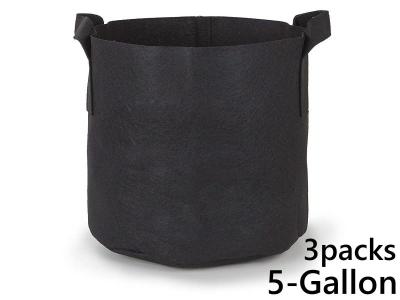 แพ็ค 3! ถุงปลูกต้นไม้แบบผ้า ขนาด 5แกลลอน สูง 25ซม Smart Grow Bag 5-Gallon - Fabric Pot