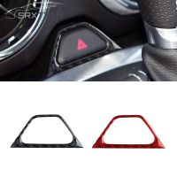 【YF】 Carbon Fiber Warning Light Switch Cover Trim Emergency Button Frame Sticker For Chevrolet Camaro 2017 2018 2019 Accessories