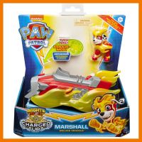 สินค้าขายดี!!! ของเล่น ตุ๊กตา มาร์แชลล์ พาว พาโทรล PAW Patrol, Mighty Pups Charged Up Marshalls Deluxe Vehicle with Lights and Soun... ของเล่น โมเดล โมเดลรถ ของเล่น ของขวัญ ของสะสม รถ หุ่นยนต์ ตุ๊กตา โมเดลนักฟุตบอล ฟิกเกอร์ Model