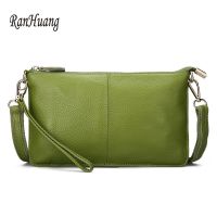 ZZOOI RanHuang Women Genuine Leather Day Clutches Candy Color Shoulder Bags Womens Fashion Crossbody Bags Small Clutch Bags