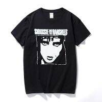 เสื้อยืดผ้าฝ้ายSiouxsie และ Banshees TShirt Bauhaus Cure Punk Rock Goth Graphic Tee ฤดูร้อน Unisex ขนาดใหญ่ Tee ชายเสื้อผ้า Retro Tshirt