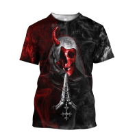 Xzx180305 skull s beauty satanic 3D all over printed men t shirt style style