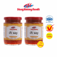 2 Hũ Ớt Tươi Xay Sông Hương Foods Hũ 390g - Ăn kèm , bún , phở , mì tôm