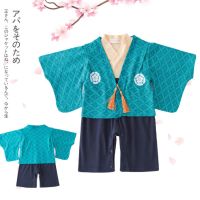 2022 News Children Kimono Yukata Baby Girl Rompers Samurai Costume Coat Jumpsuit 2Pcs Suit Japanese Style Birthday Party Cosplay