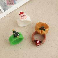 [COD] RZ0777 Cross-border and female ring Claus tree non-adjustable