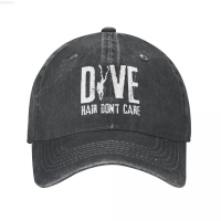 2023 New Denim style hat - diving hair doesnt care about jeans baseball cap adjustable hat dad scuba diving hat spring and summer leisure Casquette Versatile hat