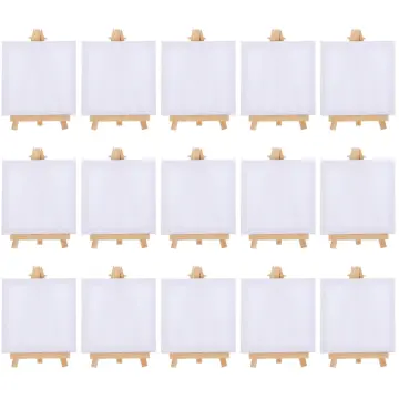 15 Sets Mini Frame Artist Easels Painting Stands Canvases