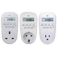 US EU UK Plug Outlet Electric Digital Time Control 7 Day Weekly Timer Switch