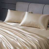 Imitation Silk Bedding Sets Luxury Duvet Cover Sets Quality Quilt Cover Solid Color Bed Cover Sets Queen King Size Bedding Sets