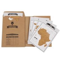 Journal Diary Scratch Scraping Card World Map Travelogue Travel Log Notebooks Educational Toy for Children Flash Cards Flash Cards