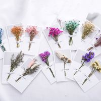 【YF】❅♣๑  Folding Type Dried Flowers Handwritten Greeting Card Wedding Birthday Invitations Postcards