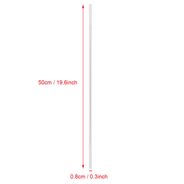 แท่งกระบอกเหล็กกล้าไร้สนิมเชิงเส้น1ชิ้นรางเส้นตรงเพลากลมตรงขนาดเส้นผ่าศูนย์กลาง8มม-ยาว500มม