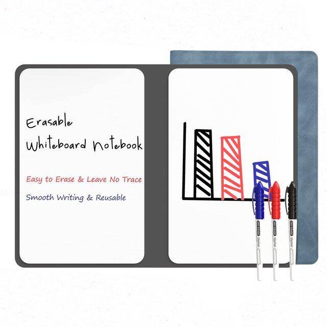 dry-erase-whiteboard-notebook-with-water-based-markers-non-magnetic-small-white-board-for-home-office-school-learning-amp-planner