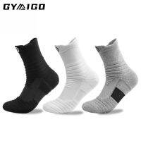 [Cocco figure-] GYMIGO 3คู่/ล็อต MenSocks ถุงเท้าบาสเก็ตบอลระบายอากาศ AntibacterialFootball Socks ระงับกลิ่นกาย MenSocks