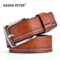 Baru Fashion Pria Kulit Asli Sabuk Desainer Leisure Belt untuk Pria Pin Gesper Gaun Bisnis Pria Dropshipping