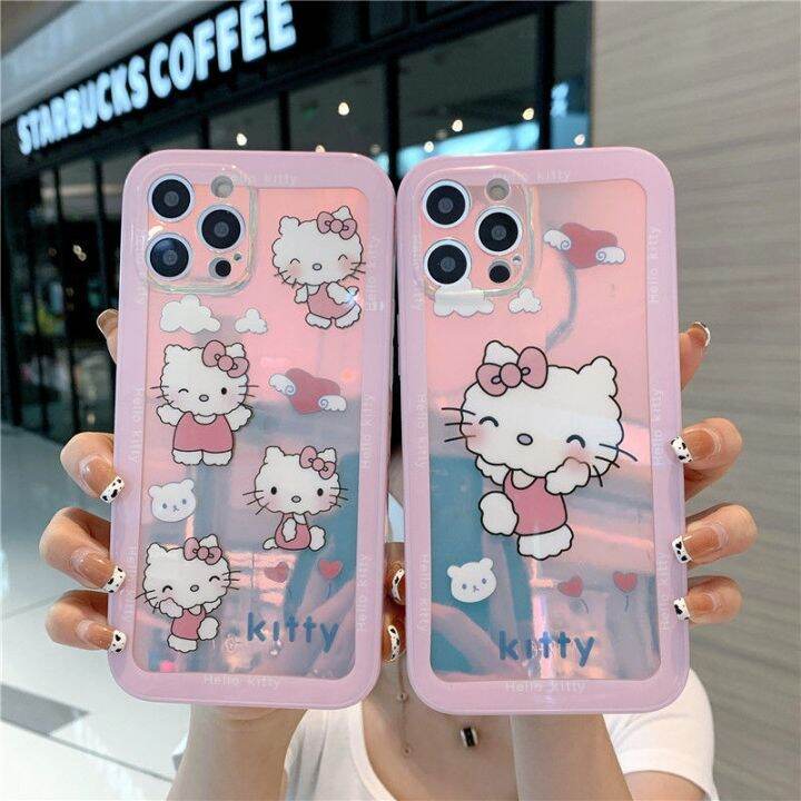 16-digits-เคสโทรศัพท์-hello-kitty-สำหรับ-iphone-7-8p-x-xr-xs-xsmax-11-12pro-โทรศัพท์น่ารักการ์ตูนไล่โทนสีเคสสี