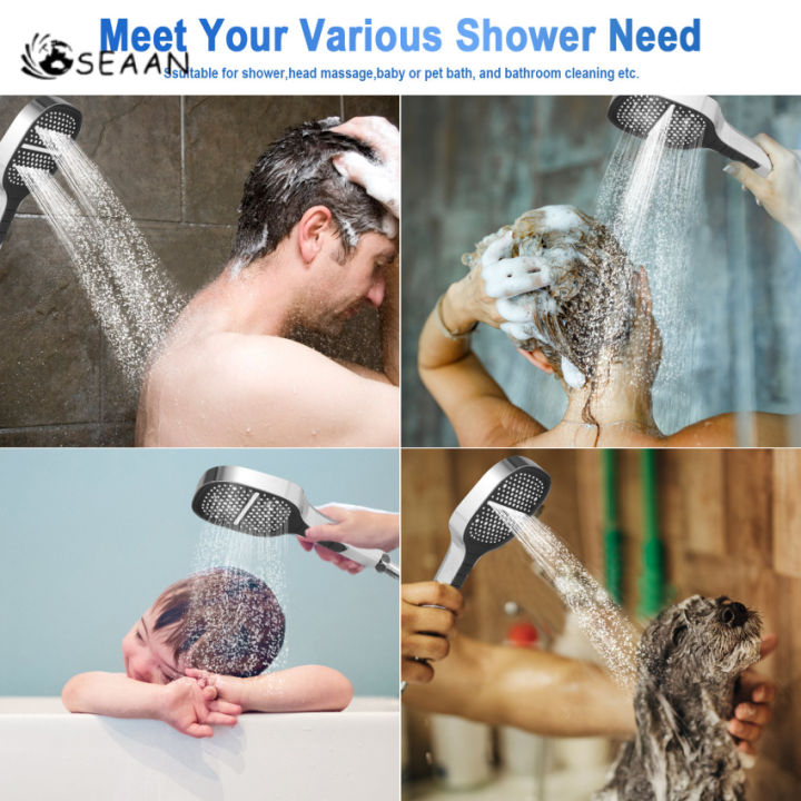ยกระดับประสบการณ์การอาบน้ำของคุณด้วยหัวฝักบัวมือแรงดันสูงของเรา-สเปรย์8แบบประหยัดน้ำปรับได้และติดตั้งได้ง่าย
