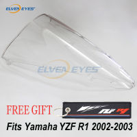 ElvenตาสำหรับYamaha YZF R1 2002 2003 อุปกรณ์มอเตอร์ไซค์ฟองคู่กระจกกระจกF Airing YZFR1 02 03 ลมVisorสปอยเลอร์D Eflector