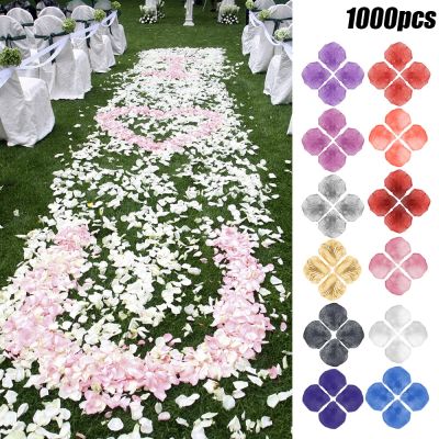 【CC】 100/500/1000pcs Petals Artificial Colorful Wedding Silk for Decoration