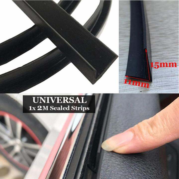 Bluespot Black 2M Car Door Window Trim Edge Moulding Rubber Noise ...