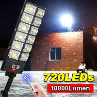 10000LM Solar Led Light Outdoor 720LEDs Solar Lamp Waterproof Garden Light Remote Control Street Lamps Built-in 20400mah Battery