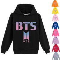 BTS เสื้อฮู้ดแขนยาวสำหรับฤดูใบไม้ร่วง,เด็กหญิงเด็กชายมีกระเป๋าเสื้อผ้าเด็ก100-170ซม. ชุดกีฬาผ้าฝ้าย65% เด็กผู้หญิง + 0000ฮู้ดผ้าโพลีเอสเตอร์35% ไฟเบอร์