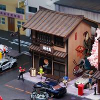 โมเดล DIY 1/64สำหรับอาคารทางสถาปัตยกรรมฉากขนาดเล็ก CCFine Kebab Shop