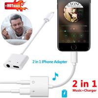 iPhone adapter, Lightning to Charge &amp; 3.5mm Audio Splitter For iPhone 7/8/X, Support iOS 11 or Up