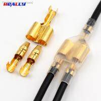 ∏♈ 10/30/50Sets One Female And Two Male 4.0 Bullet Terminal Electrical Wire Connector Diameter Male Female 1:2 Transparent Sheath