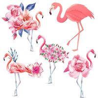 Three Ratels QCF17 Beautiful Flamingo Wall Sticker Kids Room Decoration Car Toilet Room Luggage Skateboard Laptop Wall Stickers Decals