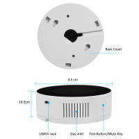 Tuya Wifi สมาร์ทเซ็นเซอร์เตือนภัยก๊าซธรรมชาติที่มีฟังก์ชั่นอุณหภูมิเครื่องตรวจจับการรั่วไหลของก๊าซที่ติดไฟได้จอแสดงผล LCD สมาร์ทชีวิต Apphot