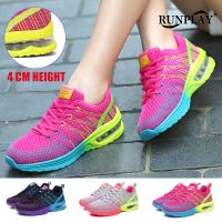 Women Tennis Shoes Air Cushion 4CM Height Increase Mesh Sports Sneakers For Fitness Breathable Female Walking Trainers Shoes