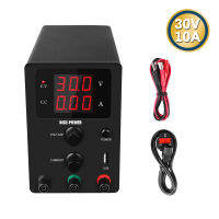 220V 0-30V 0-10A DC Power Supply Voltage-stabilized Source Regulated Power Supply Stabilized Voltage Supply CV &amp; CC Dual Output Modes 3-digit High Precision LED Display