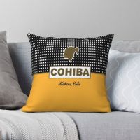 【hot】✒ Cohiba Habana Cuba Cigar Pillowcase Polyester Zip Cushion Cover 45x45