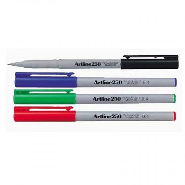 สุดคุ้ม-art-ปากกาเคมี-อาร์ท-ek-250-หัวเข็ม-0-4-มม-ชุด-4-ด้าม-สีน้ำเงิน-เขียนได้ทุกพื้นผิว-ราคาถูก-ปากกา-เมจิก-ปากกา-ไฮ-ไล-ท์-ปากกาหมึกซึม-ปากกา-ไวท์-บอร์ด
