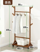 Hanger floor bedroom hanger coat rack simple clothes rack indoor clothes rack household small rack solid wood