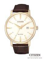 CITIZEN นาฬิกาข้อมือผู้ชาย Eco-Drive BM7463-12A Leather Mens Watch