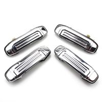 4PCS Chrome Front Rear Exterior Door Handle For Mitsubishi Pajero Montero V31 V32 V33 V43 V45 V46