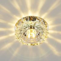 Front Balcony Porch Crystal Light Modern Flush Mount Small LED Ceiling Light for Art Gallery Decoration Corridors Light Fixture